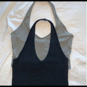black and green halter top